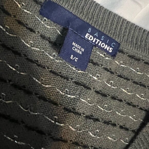 🌸Basic Edition Gray V-Neck Long Sleeve Sweater - Picture 5 of 5